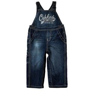 Oshkosh Baby Denim Carpenter Overalls 24Months Dark Wash